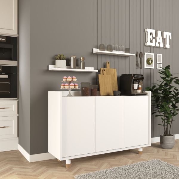 Bono Raflı Kahve Köşesi , Çok Amaçlı Dolap , Konsol , Beyaz