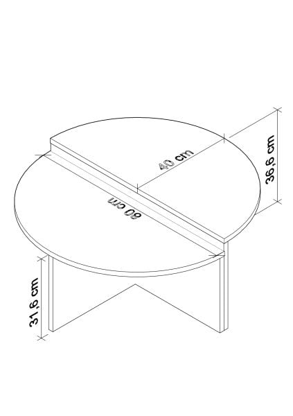 Venüs Orta Sehpa Traverten (Mermer Desen)