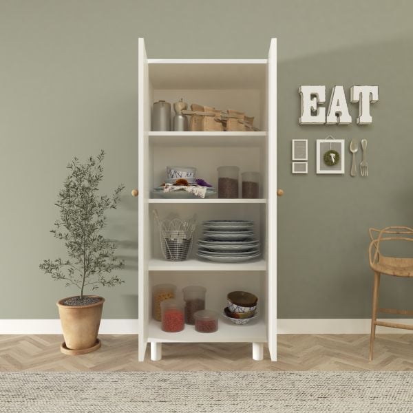 Bono Çok Amaçlı Dolap , Erzak Kiler Dolabı Beyaz