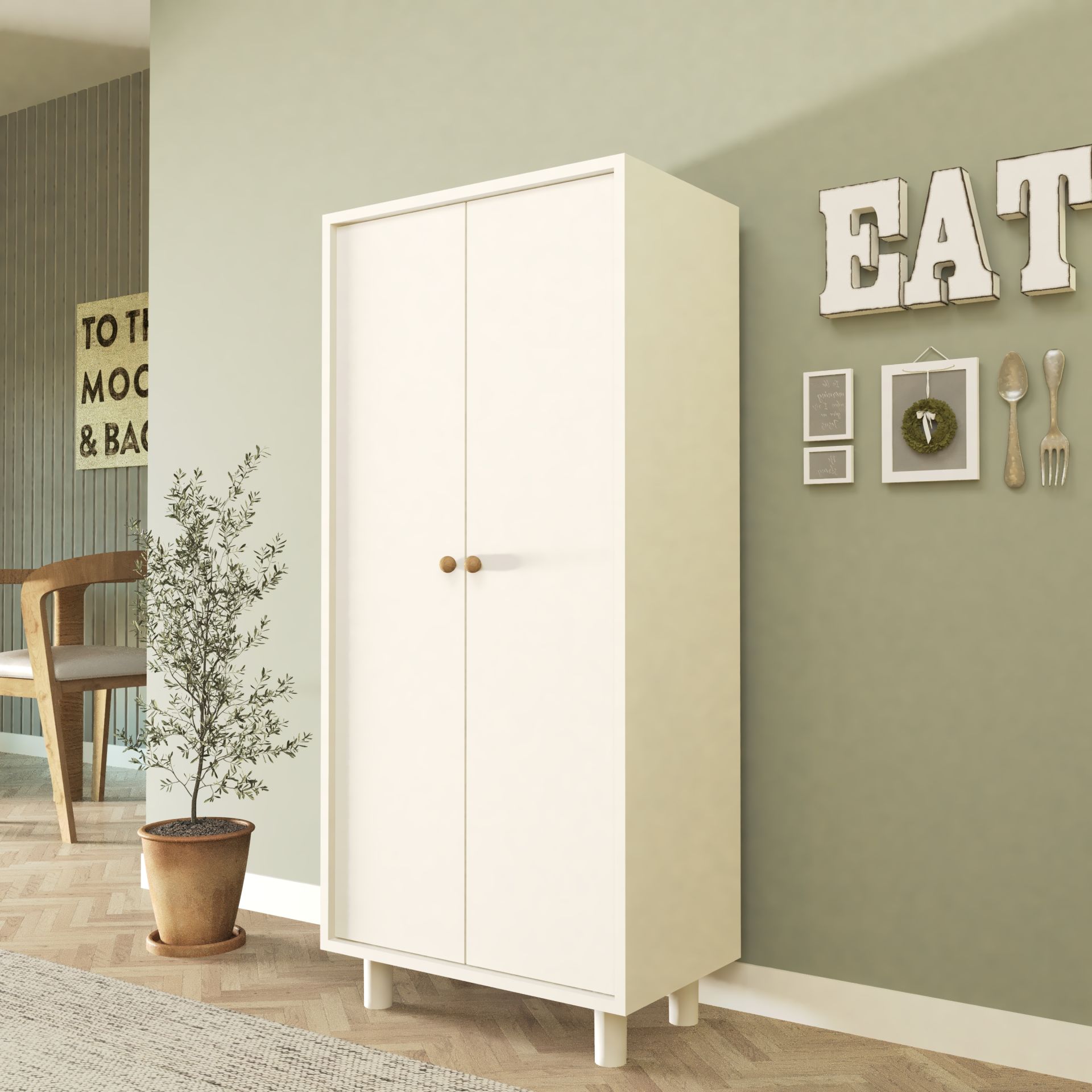 Bono Çok Amaçlı Dolap , Erzak Kiler Dolabı Beyaz