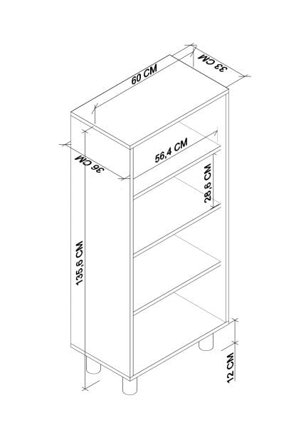 Bono Raflı Kahve Köşesi ve Çok Amaçlı Dolap Seti , Erzak Kiler Dolabı Beyaz