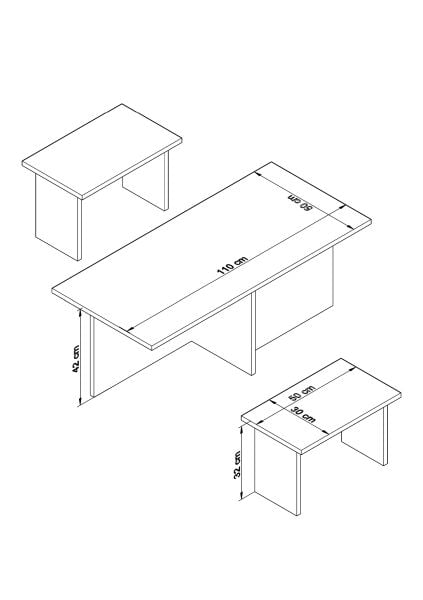 Novi Orta Sehpa , Servis , Zigon Sehpa Traverten (Mermer Desen) - Kumsal