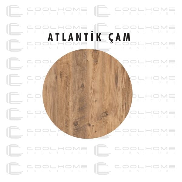 Marin Orta Sehpa , Atlantik Çam ( Ceviz ) , Raflı