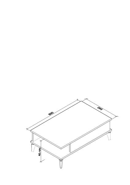Marin Tv Ünitesi 150 cm - Orta Sehpa Seti , Atlantik Çam (Ceviz)